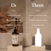 Bare Botanics Unscented Body Oil Natural Skin Moisturizer 8 fl oz