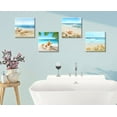 thumbnail image 5 of Beach Wall Art Bathroom Paintings Decor Seashell Starfish Nature Canvas Pictures Blue Ocean Theme Decorations Posters Contemporary Nautical for Bedroom…, 5 of 6