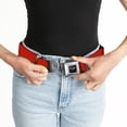 thumbnail image 6 of GM General Motors Belt, Seatbelt Buckle Belt, Corvette Logo Red, 30 to 44 Inches, 6 of 9