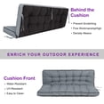 thumbnail image 7 of YLLN Porch Swing Cushions, Patio Furniture Cushions With 4" Thicken Backrest, Waterproof & Machine Washable, with Ties, Bench Cushions For Outdoor Furniture（40"x55"Light Gray）, 7 of 7