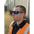 thumbnail image 4 of Pair MCR SAFETY Swagger SR218BZ Black Safety Glasses Blue Diamond Mirror Polariz, 4 of 6