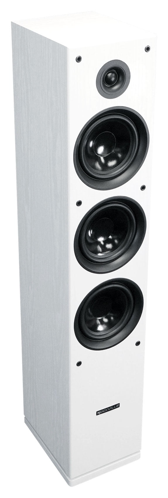 (1) Rockville RockTower 64W White Home Audio Tower Speaker Passive 4 Ohm