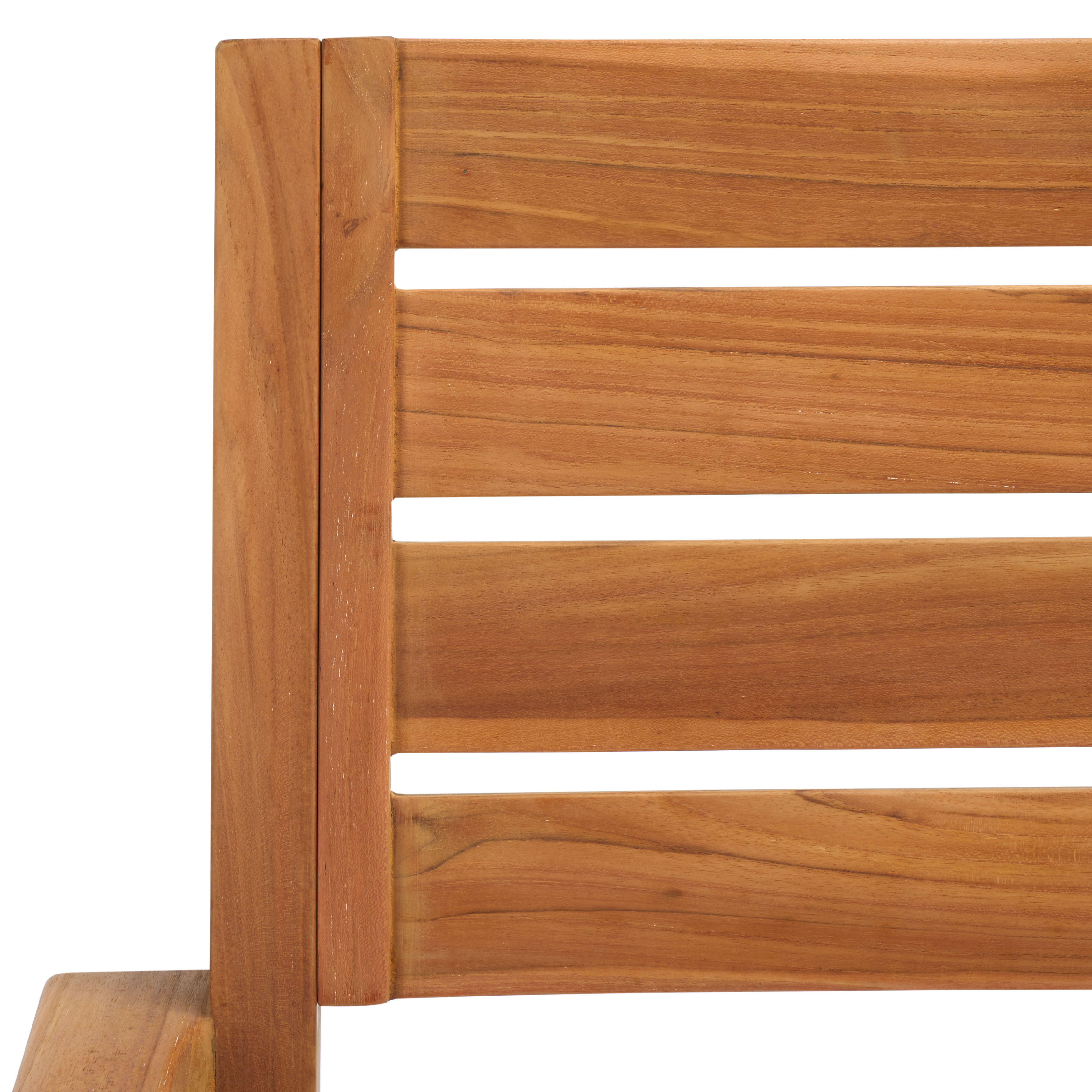 Safavieh Leon Wood Outdoor Dining Arm Chair - Set of 2, Natural