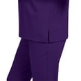thumbnail image 5 of BiZtdJrK Jogger Scrub Sets for Woman Lightweight Athletic Nursing Uniform V Neck Short Sleeve Tops and Drawstring Pants 2 Piece Outfits with Pockets Birthday Gift Purple L, 5 of 6