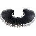 thumbnail image 1 of Cuello falso con volantes de tul negro, estilo renacentista isabelino medieval, plisado, con cordones, capa decorativa, cuello de payaso, 1 of 9