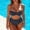Dark Gray, variant on Women's Swimwear Tummy Control Push Up Swim Suits High Waist Balconette Crew Neck Bikinis Green Bikini Sets,L