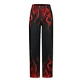 thumbnail image 3 of Dihao Pants for Men Men's Casual Flame Printing Bandage Loose Sport Cool Pajama Pants Trousers Full Length Pants Trendy Wide Leg Trousers, 3 of 4