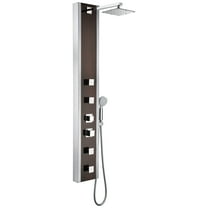 ANZZI Rich Mahogany Shower Wall Panel Tower System Monsoon Series 57 in. Wall Mount Shower Panel