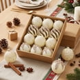 thumbnail image 6 of 12 Pcs Velvet Christmas Balls Ornaments Set Shatterproof Flocked Christmas Tree Ornament with Gold Glitter, Vintage Flocked Finish, Christmas Decorations for Tree Wreath Garland Mantle Stairs Decor, 6 of 6