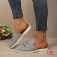 thumbnail image 5 of Busydd Flats for Women Comfortable Closed Toe Womens Slides Casual Solid Color Women Footwear 5.5, 5 of 9