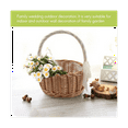 thumbnail image 3 of CNKOO 2Pcs Woven Rattan Storage Basket Flower Hand Basket Handmade with Bow Small, 3 of 7