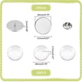 thumbnail image 3 of 30 Sets DIY Blank Dome Brooch Making Kit 20mm Brooch Bezel Trays with Butterfly Pin Backs Cabochon Brooch Findings Stainless Steel Brooch Base Settings for DIY Jewelry Making, 3 of 9