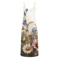 thumbnail image 5 of Ovzne Robes Grande Taille pour Femmes Rondes Robe d'Été Robes d'Été pour Femmes Imprimé Sans Manches Col Rond Robe Décontractée Robes d'Été Imprimées Liquidation, 5 of 5