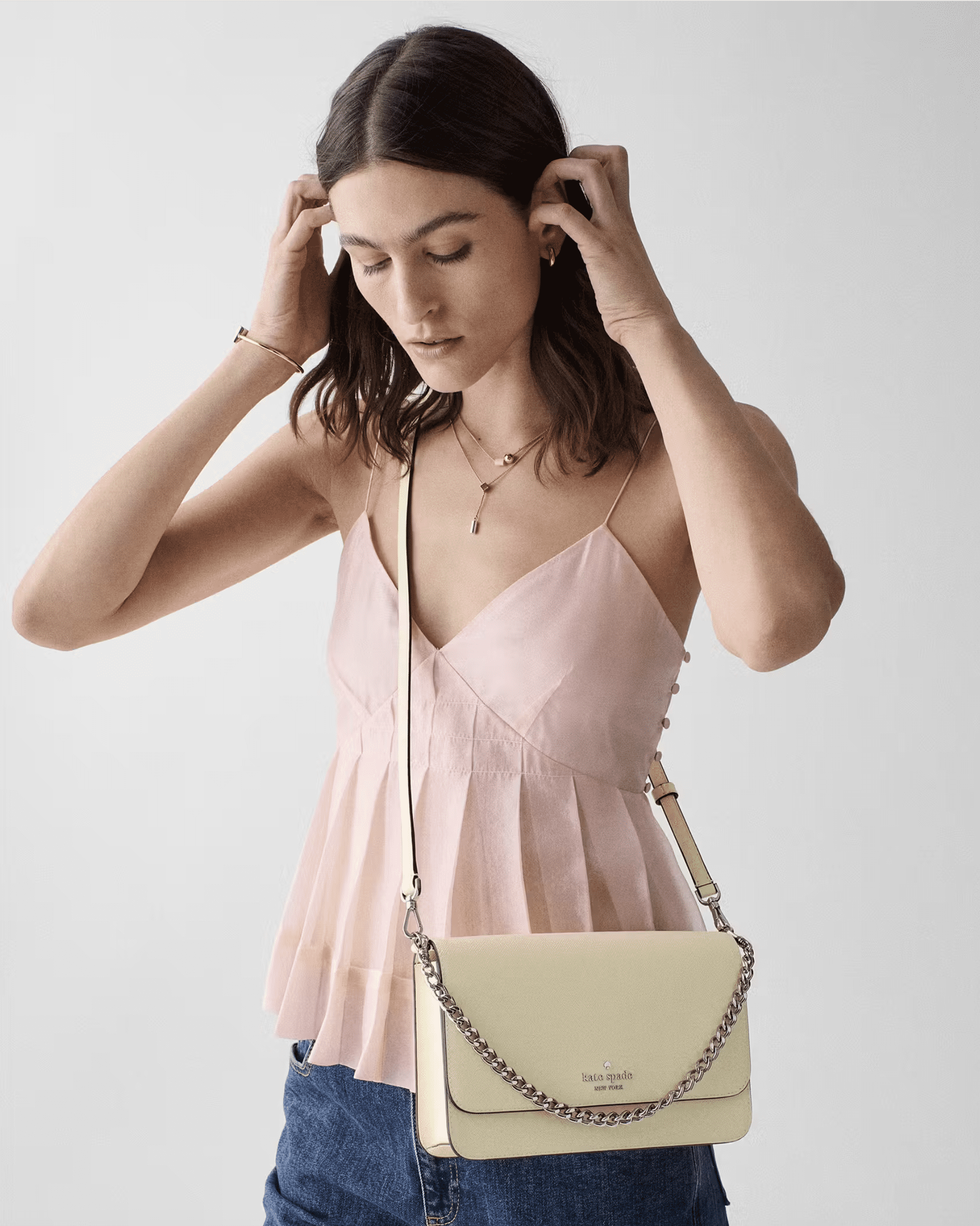 Kate Spade New York Women’s Madison Willow Crossbody Bag – Saffiano PVC, Adjustable Strap