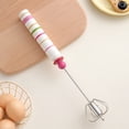 thumbnail image 5 of Stainless Steel Egg Beater, Heavy Duty Semi-Automatic Whisk for Kitchen, 12 Inch Rotary Hand Mixer, Drink Stirrer for Frothing Milk, Blending, Mixing, Whipping Smoothies and Shakes,B, 5 of 9