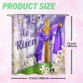 thumbnail image 6 of Easter Shower Curtain, He is Risen Shower Curtains for Bathroom, Spring Easter Floral Home Decor Waterproof Fabric with Hooks 72x72 Inch, 6 of 6