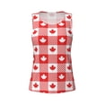 thumbnail image 4 of Xecao Maple Leaves1 print women's scoop neck, loose-fit workout tank tops for the gym., 4 of 9