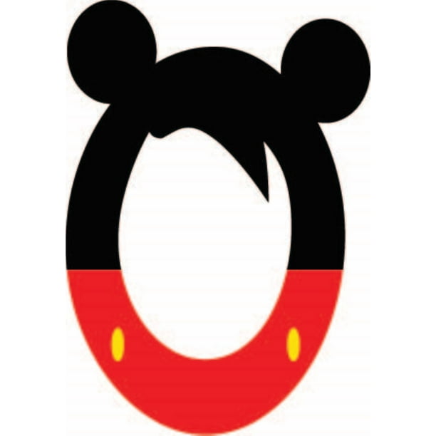 mickey mouse number zero disney cartoon character decors wall sticker art design decal for girls boys kids room bedroom nursery kindergarten home decor stickers wall art vinyl decoration 20x12 inch walmart com