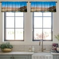 thumbnail image 4 of LALILO Kitchen Curtain Valance Watercolor Bird Feathers Rod Pocket Window Curtain 52"x 18" Set of 2, 4 of 7