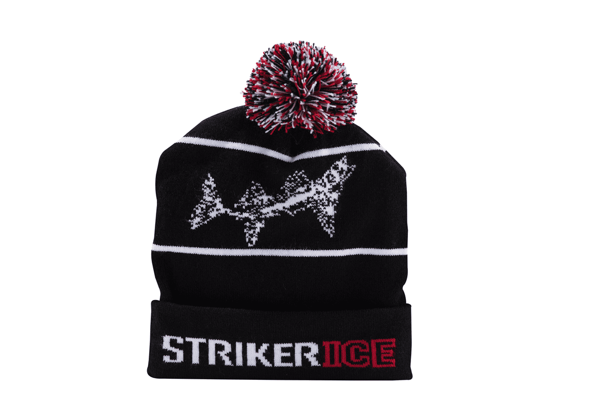 Striker Ice Knit Pom Hat, Black 