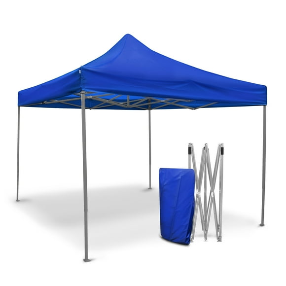 Carpa Toldo Plegable Azul 3x3 m Reforzada Impermeable Acero Inoxidable