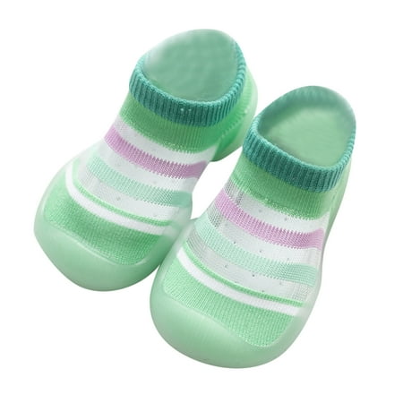 

Fsqjgq Matching Boy Outfits Infants and Boy Sizes Boys Girls Striped Prints Socks Shoes Toddler Breathable Mesh The Floor Socks Non Slip Prewalker Shoes Boy Shoes 5T Cotton Blend Green 20
