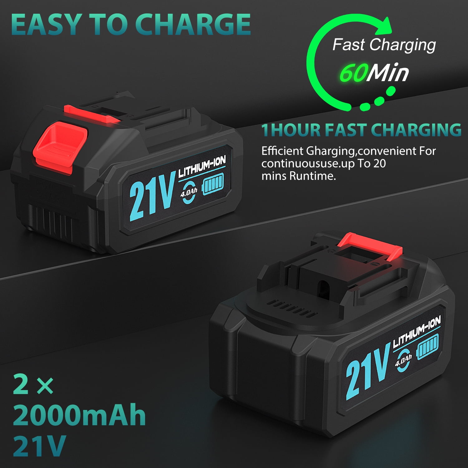 UNTIMATY 500 CFM Cordless Leaf Blower for Lawn Care 200 MPH Battery Leaf Blower Leaf Blower with 2 x 4.0Ah Battery, Brushless Motor, Charger, 3 Variable Speeds