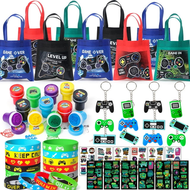 Set Party Favors Winrayk Videogame Gamer Birthday Kids