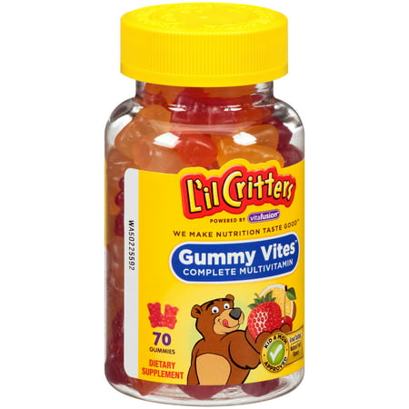 L'il Critters Gummy Vites multivitamines et minéraux Formule Gummy Bears Complément alimentaire, 70pk