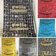 thumbnail image 2 of Backdrop Curtain Exquisite Ornamental Brilliant Color Letters Print Decorative Curtain Party Supplies, 2 of 7