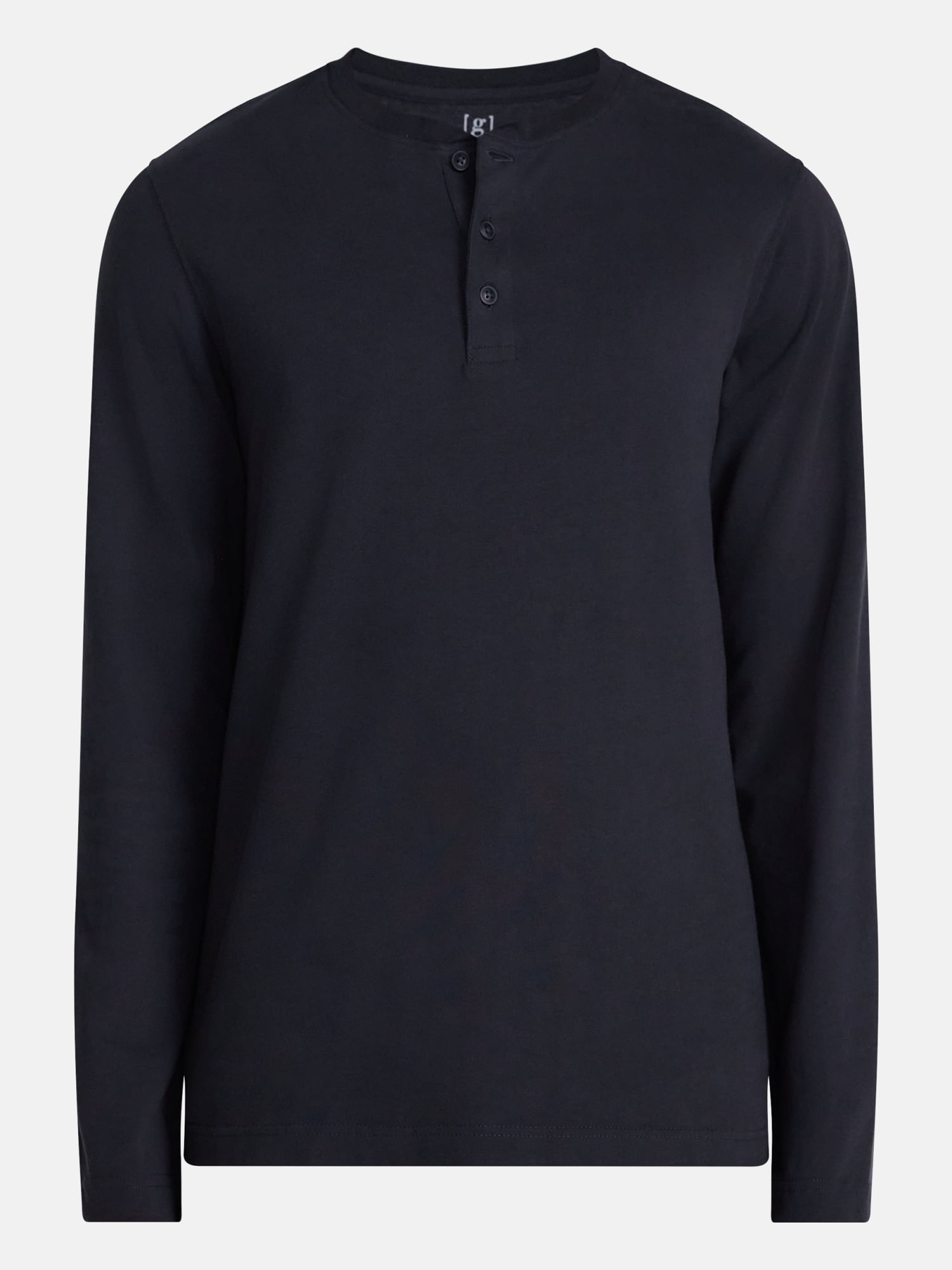 George Men's Henley Shirt with Long Sleeves, Sizes S-5XB