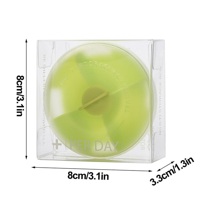 4 Cell Portable Mini Medication Box, Medication Storage One Week Storage Box Divided Cell Travel Travel Medication Box