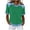 Green, variant on Blouses for Women Casual Waffle Knit Collared Tops Trendy Color Block Short Sleeve Shirts