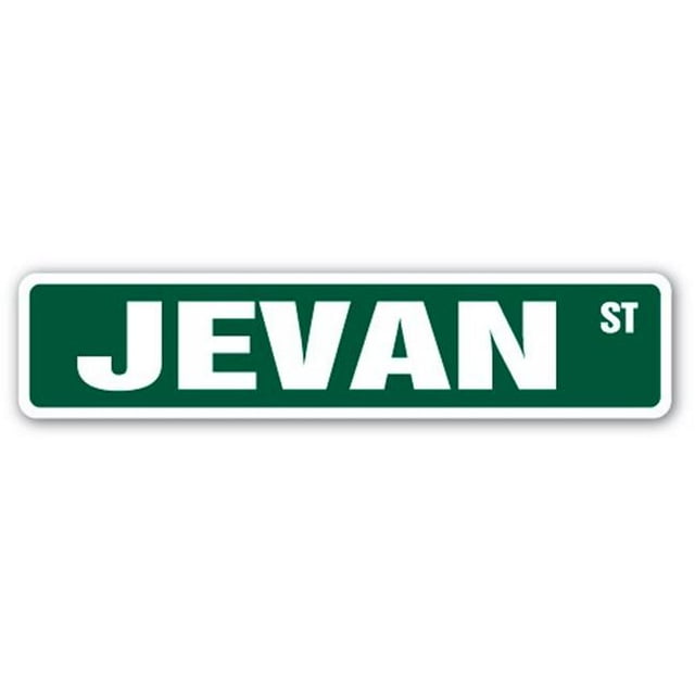 SignMission Jevan SS- 4 x 18 Po Chambre Nom d'Enfant Signe de la Rue - Jevan