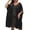 Black, variant on Women's Plus Size Mid-Length Sun Protection Cover Up Casual Hollow-Out Cardigan Swimsuit Coverup Summer Beach Dress