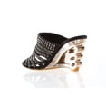 thumbnail image 5 of Women's Strappy Rhinestone Slide Dress Sandal-Black-8, 5 of 5