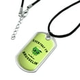thumbnail image 2 of Everyday I'm Brusselin' Brussels Sprouts Hustling Funny Humor Military Dog Tag Pendant Necklace with Cord, 2 of 5