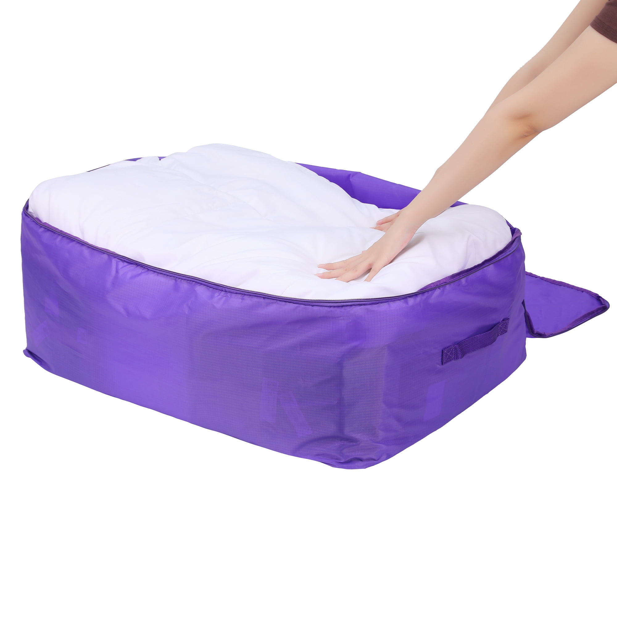 Unique Bargains 1 Pack Clothes Storage Bags Moving Bags Purple 27.5*19.5*12in