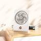 thumbnail image 4 of Ventilador de pared y escritorio recargable por USB con humidificador | 3 velocidades ajustables, batería de 2400 mAh, ventilador portátil para el hogar, la oficina, la cocina y el exterior, 4 of 8