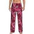 thumbnail image 2 of Kdxio Geometry Print Men's Sleep Pajama Pant Lounge Pants with Pockets, 2 of 8