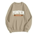 thumbnail image 3 of Holzkary Sweatshirts for Women Hoodies Pumpkin Season Sweatshirt Women Atumn Crewneck Tops Thanksgiving Pullover Graphic Printed Pullover Top Comfy Fall Winter Outfits Clothes 2025 Fashion Beige L, 3 of 9