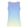 thumbnail image 3 of ZCFZJW Men's Ombre Workout Tank Tops Casual Tie Dye Gradient Print Summer Sleeveless Gym Shirts Bodybuilding Fitness Muscle Tee Shirts Multicolor#05 L, 3 of 4