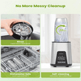 thumbnail image 6 of 800W Juicer Extractor Easy Clean, 3-Speed Control, Dual Speed Centrifugal Juicer with Non-drip Function, Stainless Steel Juicers, 6 of 8