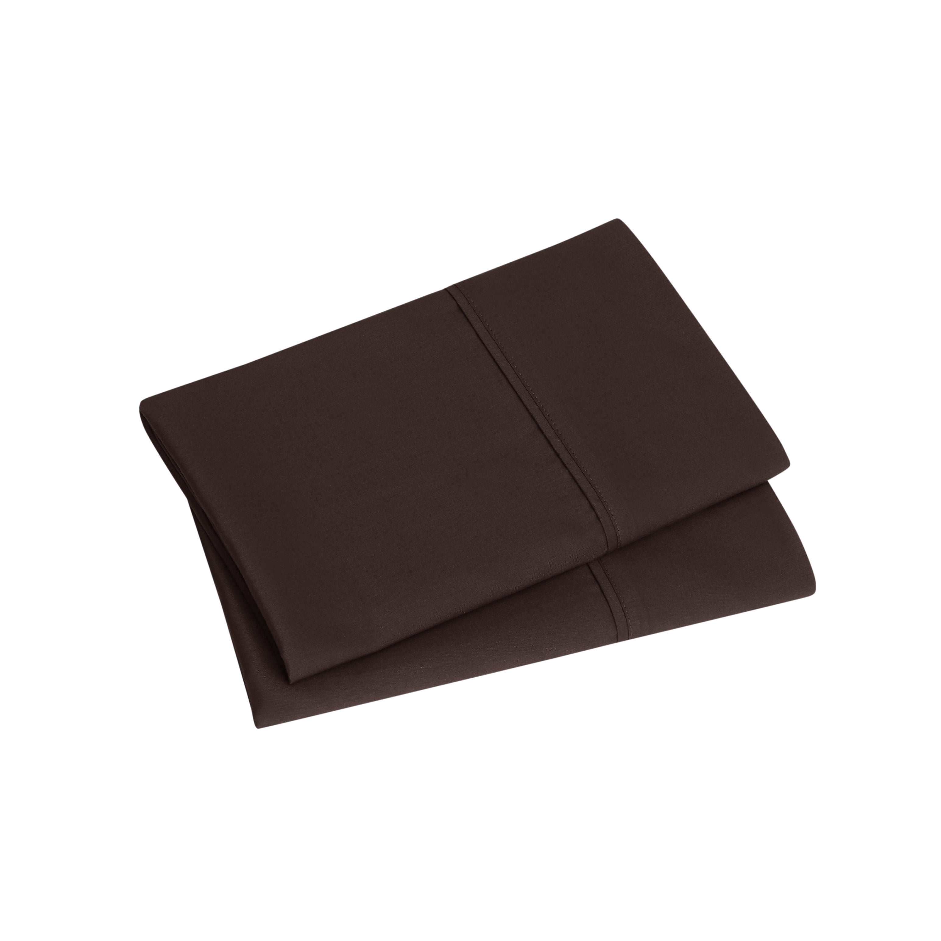 Mainstays Super Soft Brushed Microfiber Pillowcase Set, Caffeine Brown, King, 2 Piece