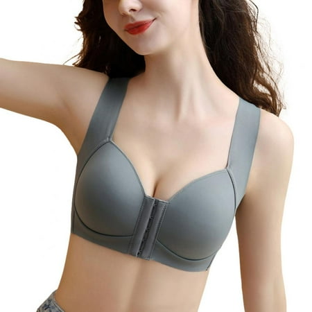 

3/4 Cup Bra Thin Mold Cup Bra Front Buckle Bra Women Seamless Bra Wild Wire Free Bra Back Smoothy Bra Push Up Tank Bra U-shape Vest Type Bra