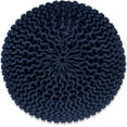 thumbnail image 4 of BirdRock Home Round Pouf Foot Stool Ottoman - Navy, 4 of 7