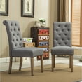 thumbnail image 2 of Grey Parsons Chairs for Dining | Beautify Your Dining Area | Velvety Soft Upholstery and Light - Colored Legs | Overcome the Problem of Dull Chairs, 2 of 7