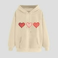 thumbnail image 2 of FamilyThread Womens Pullover Hoodie Versatile Long Sleeve Sweatshirts Heart Graphic Casual Tunic Tops Kangaroo Pocket Shirts, 2 of 3