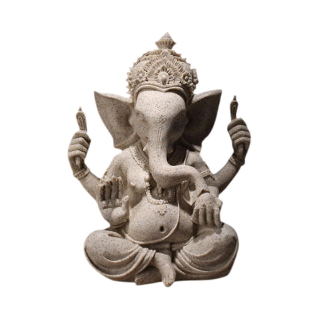 Billuyoard Elegante estatua de Ganesha pintada a mano para comedor, oficina, decoración, artesanía de resina de primera calidad, tallada para Decoración del hogar S