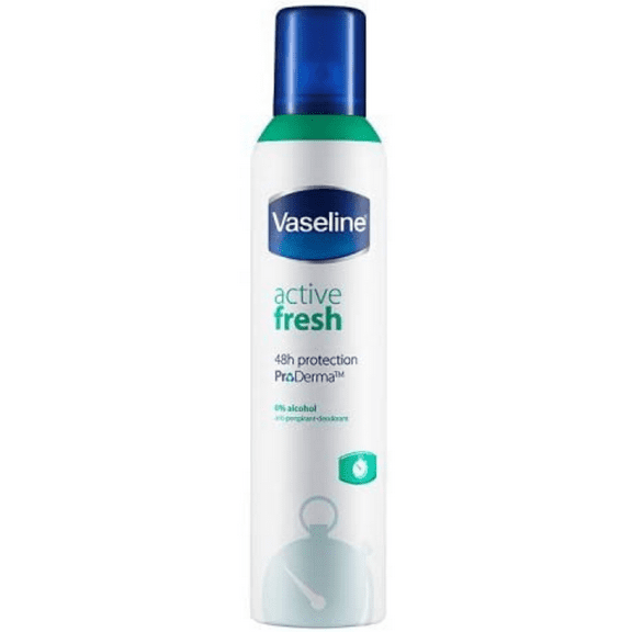 Vaseline Active Fresh Deodorant 48hr. Protection ProDerma 0% Alcohol Spray 8.45 oz